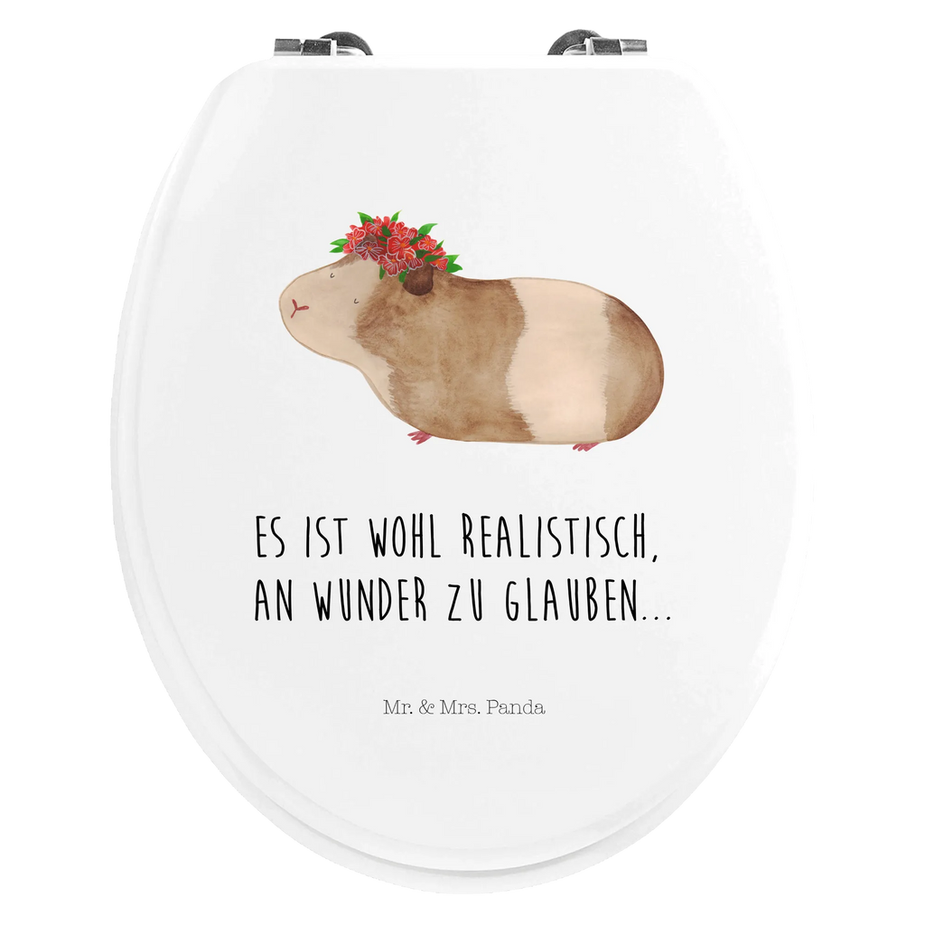 Motiv WC Sitz Meerschweinchen Weisheit Klobrille, Klodeckel, Toilettendeckel, WC-Sitz, Toilette, Tiermotive, Gute Laune, lustige Sprüche, Tiere, Meerschweinchen, Meerie, Meeries, Wunder, Blumenkind, Realität, Spruch, Weisheit, Motivation, Wunderland