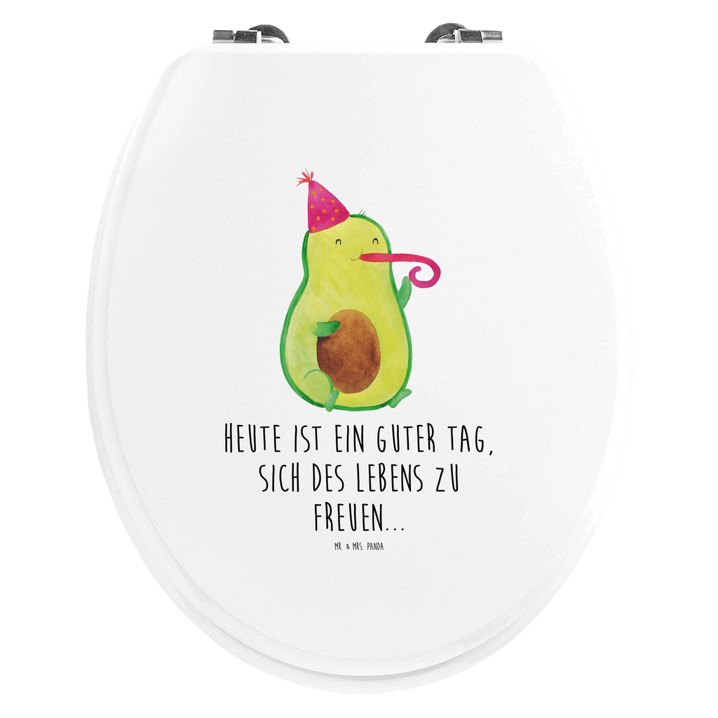 Motiv WC Sitz Avocado Feier Klobrille, Klodeckel, Toilettendeckel, WC-Sitz, Toilette, Avocado, Veggie, Vegan, Gesund, Party, Feierlichkeit, Feier, Fete, Geburtstag, Gute Laune, Tröte