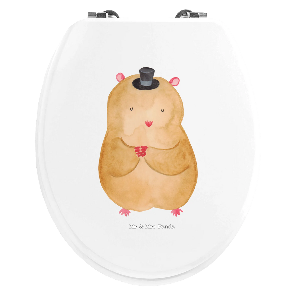 Motiv WC Sitz Hamster mit Hut Klobrille, Klodeckel, Toilettendeckel, WC-Sitz, Toilette, Tiermotive, Gute Laune, lustige Sprüche, Tiere, Hamster, Hut, Magier, Zylinder, Zwerghamster, Zauberer