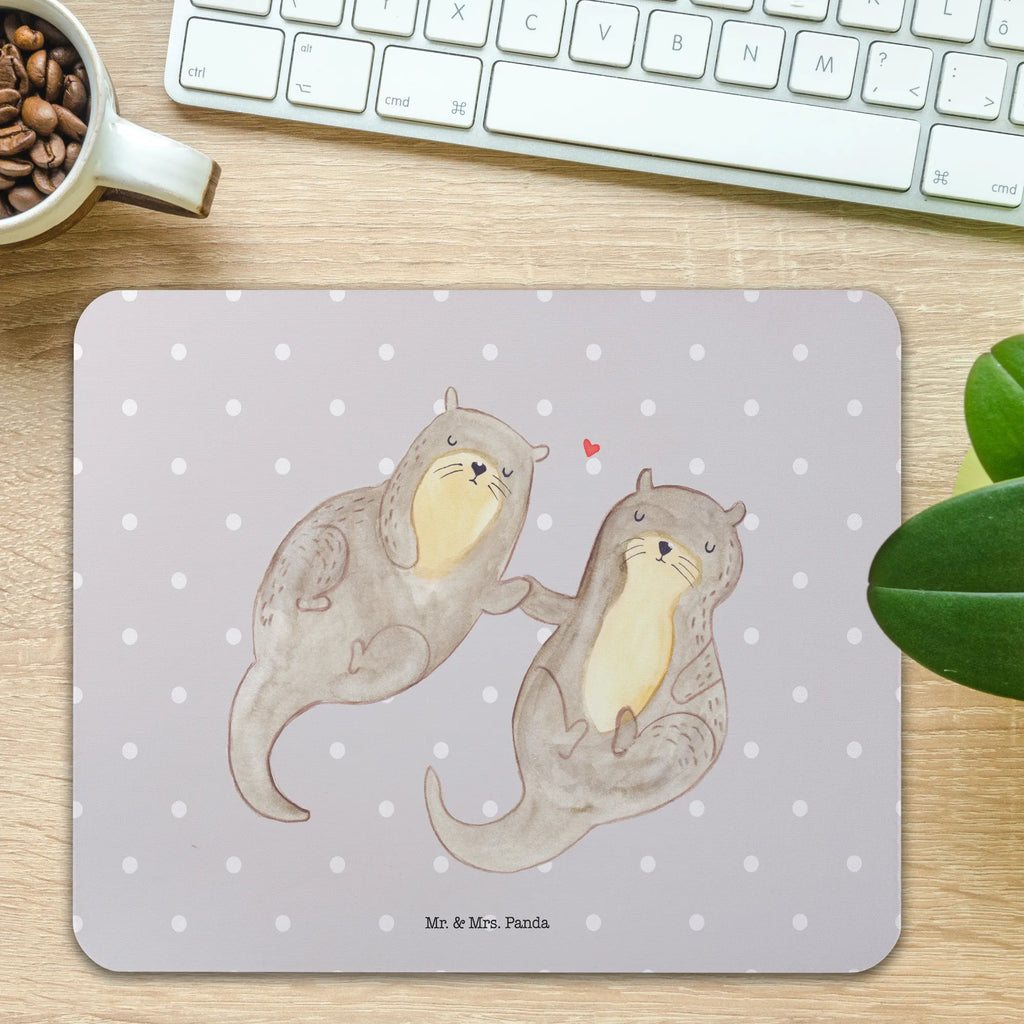 Mauspad Otter händchenhaltend Mousepad, Computer zubehör, Büroausstattung, PC Zubehör, Arbeitszimmer, Mauspad, Einzigartiges Mauspad, Designer Mauspad, Mausunterlage, Mauspad Büro, Otter, Fischotter, Seeotter, Otter Seeotter See Otter