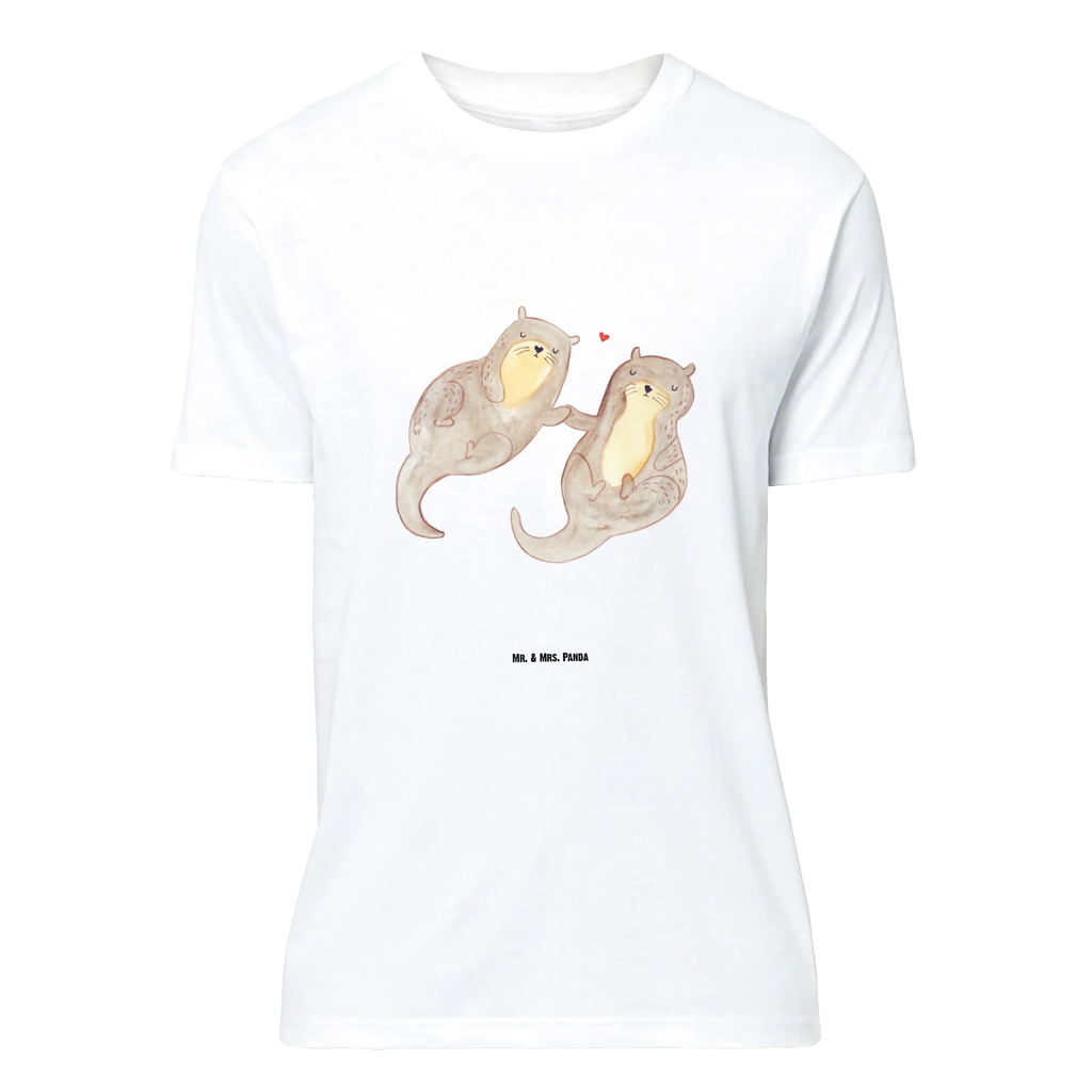 T-Shirt Standard Otter händchenhaltend T-Shirt, Shirt, Tshirt, Lustiges T-Shirt, T-Shirt mit Spruch, Party, Junggesellenabschied, Jubiläum, Geburstag, Herrn, Damen, Männer, Frauen, Schlafshirt, Nachthemd, Sprüche, Otter, Fischotter, Seeotter, Otter Seeotter See Otter