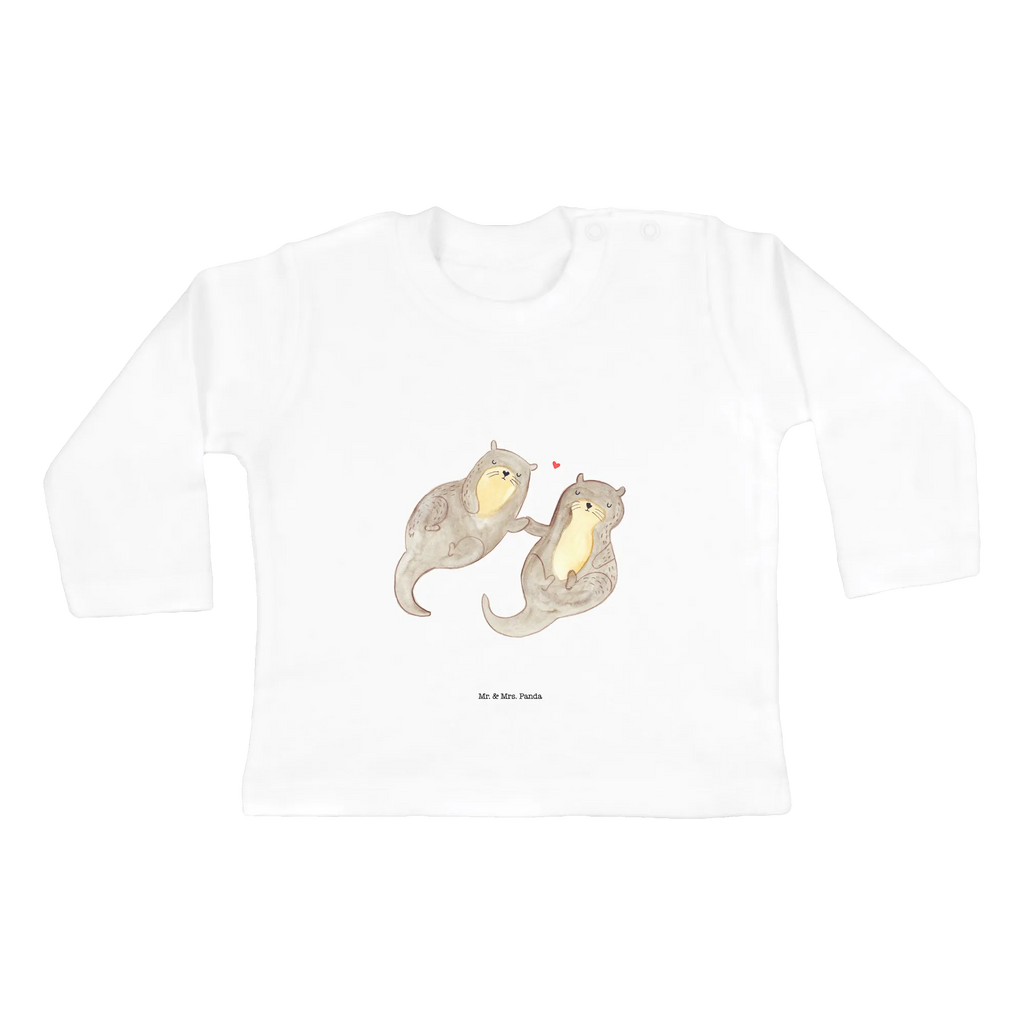 Baby Longsleeve Otter händchenhaltend Mädchen, Jungen, Baby, Langarm, Bio, Kleidung, Otter, Fischotter, Seeotter, Otter Seeotter See Otter