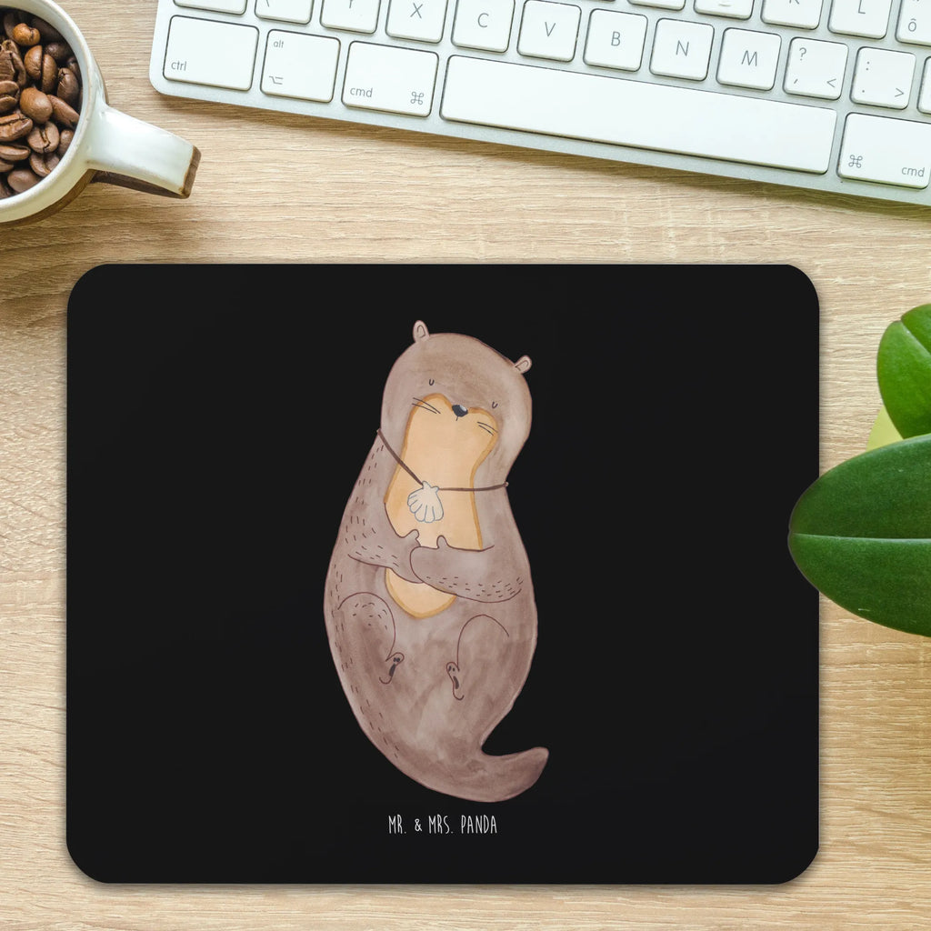 Mauspad Otter mit Muschelmedaillon Mousepad, Computer zubehör, Büroausstattung, PC Zubehör, Arbeitszimmer, Mauspad, Einzigartiges Mauspad, Designer Mauspad, Mausunterlage, Mauspad Büro, Otter, Fischotter, Seeotter, Otterliebe, grübeln, träumen, Motivation, Tagträumen, Büro