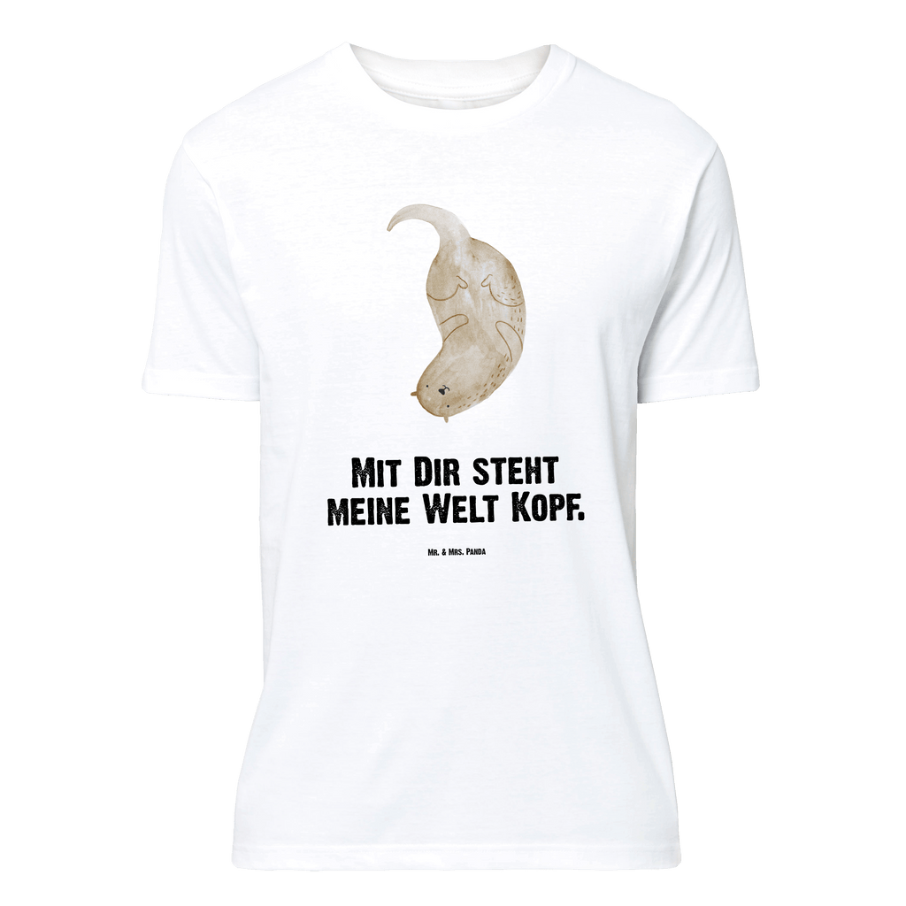 T-Shirt Standard Otter kopfüber T-Shirt, Shirt, Tshirt, Lustiges T-Shirt, T-Shirt mit Spruch, Party, Junggesellenabschied, Jubiläum, Geburstag, Herrn, Damen, Männer, Frauen, Schlafshirt, Nachthemd, Sprüche, Otter, Fischotter, Seeotter, Otter Seeotter See Otter