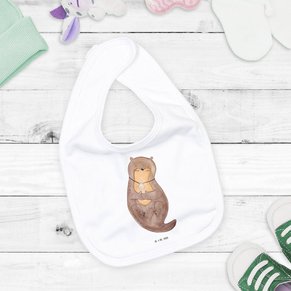 Organic Babylätzchen Otter Muschel Baby, Lätzchen, Spucktuch, Sabberlätzchen, Klettlätzchen, Babygeschenk, Baby Lätzchen, Geschenk für Geburt, Geschenk zur Geburt, Baby Spucktuch, Babyausstattung, Geschenkidee für Babyparty, Otter, Fischotter, Seeotter, Otterliebe, grübeln, träumen, Motivation, Tagträumen, Büro