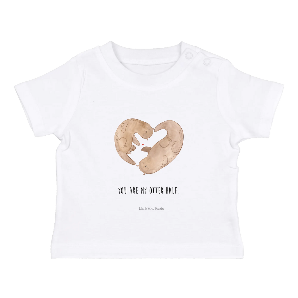 Organic Baby Shirt Otter Herz Baby T-Shirt, Jungen Baby T-Shirt, Mädchen Baby T-Shirt, Shirt, Otter, Fischotter, Seeotter, Liebe, Herz, Liebesbeweis, Liebesgeschenk, Bessere Hälfte, Love you, Jahrestag, Hochzeitstag, Verlobung, gemeinsames Leben