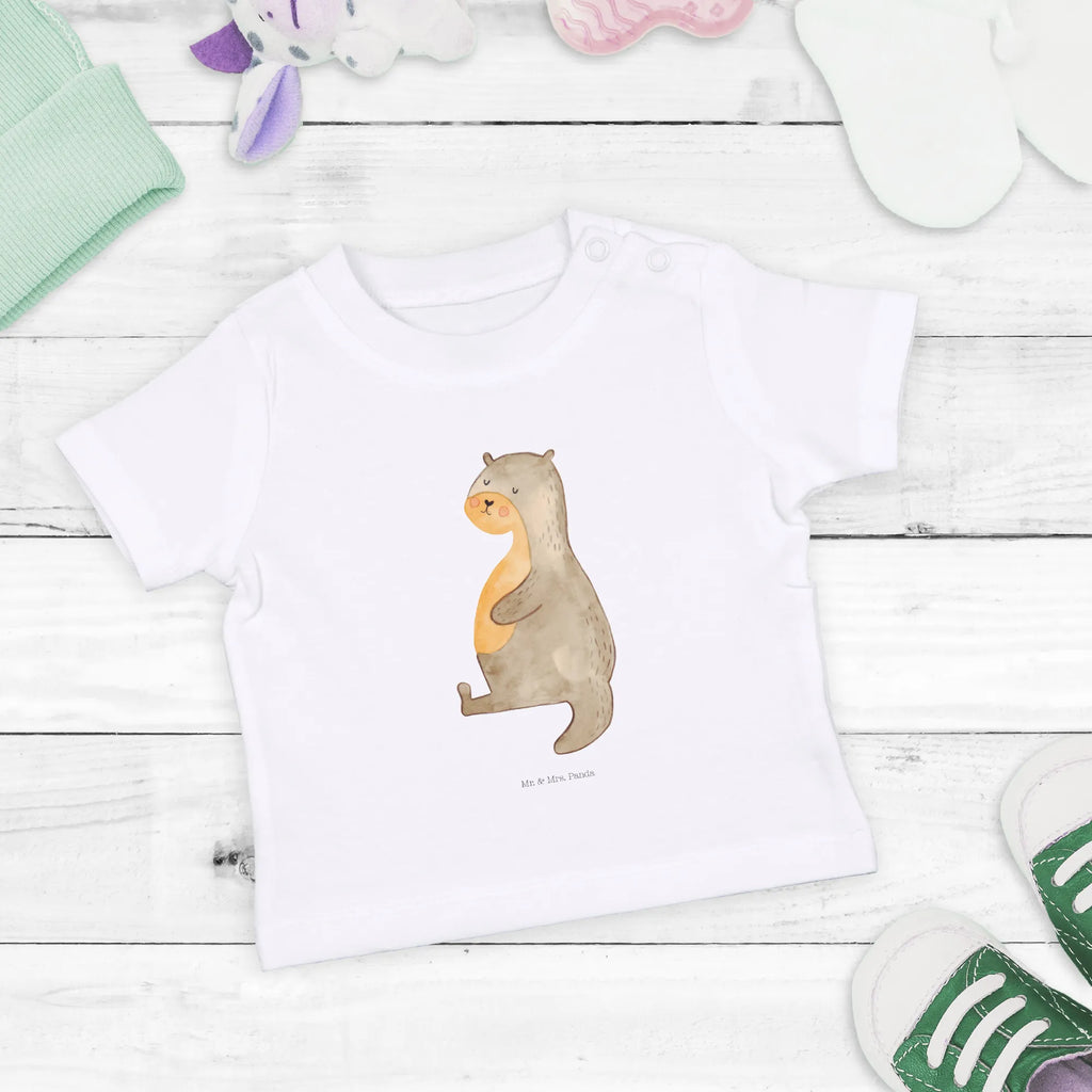 Organic Baby Shirt Otter Bauch Baby T-Shirt, Jungen Baby T-Shirt, Mädchen Baby T-Shirt, Shirt, Otter, Fischotter, Seeotter, Otter Seeotter See Otter