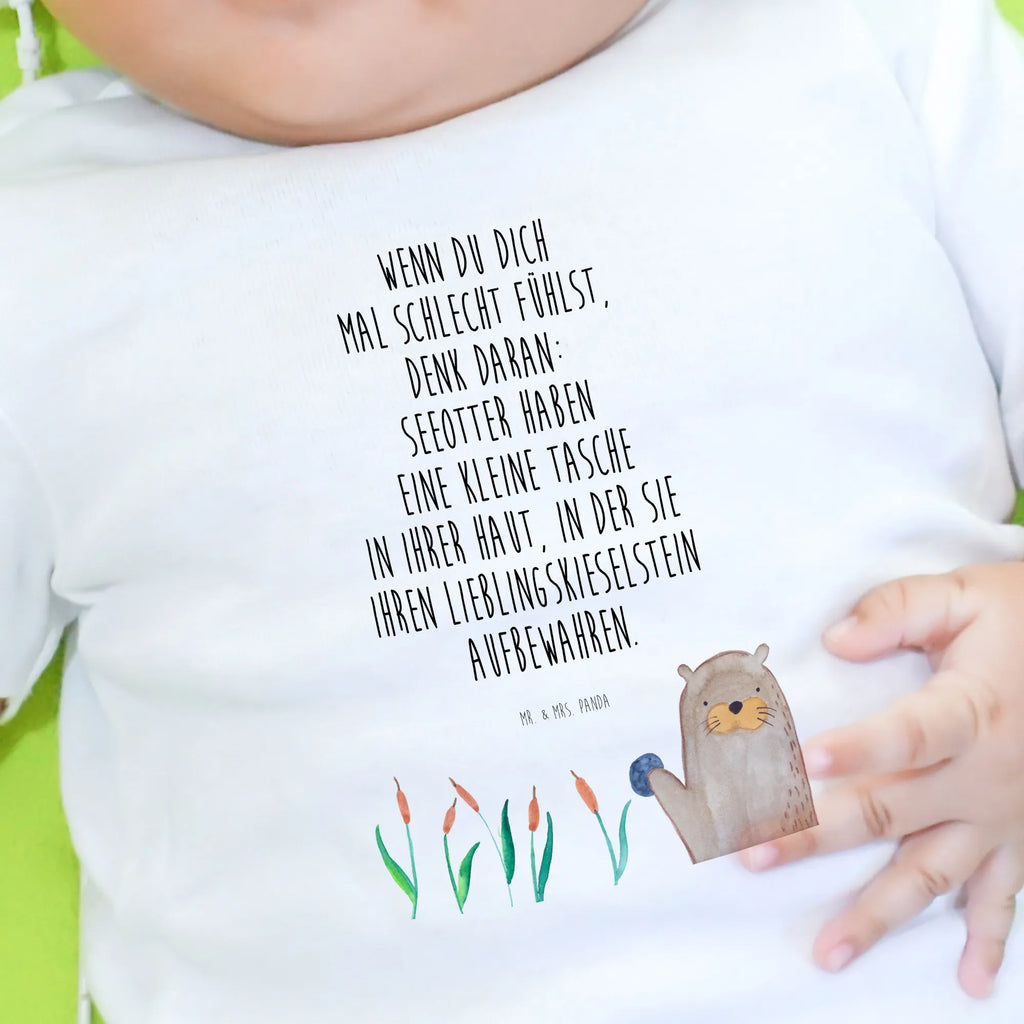 Organic Baby Shirt Otter Stein Baby T-Shirt, Jungen Baby T-Shirt, Mädchen Baby T-Shirt, Shirt, Otter, Fischotter, Seeotter, Otter Seeotter See Otter