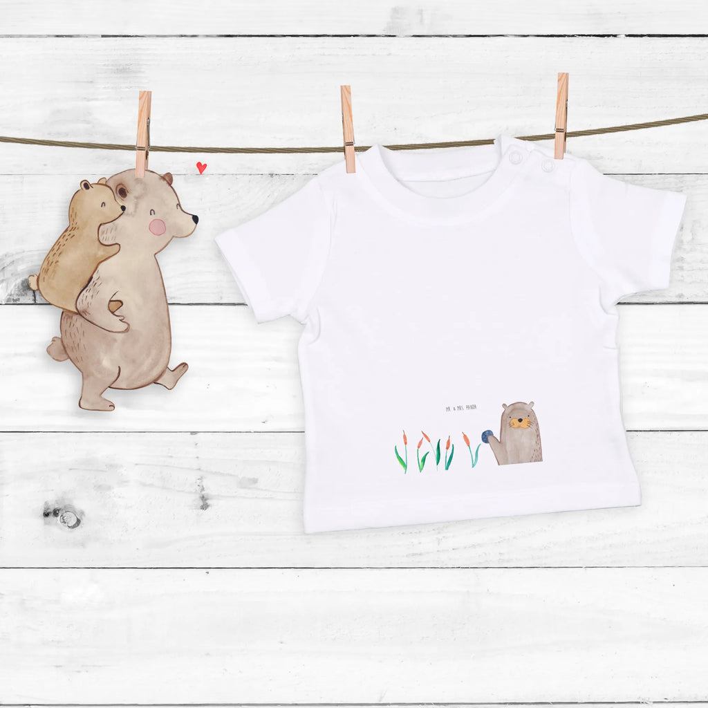 Organic Baby Shirt Otter Stein Baby T-Shirt, Jungen Baby T-Shirt, Mädchen Baby T-Shirt, Shirt, Otter, Fischotter, Seeotter, Otter Seeotter See Otter