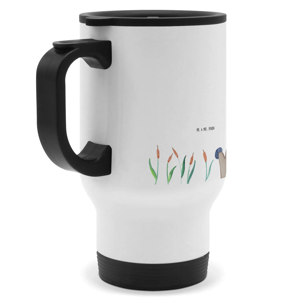 Thermobecher Otter mit Stein Thermobecher, To Go Becher, Thermotasse, Kaffeebecher, Isolierbecher, Thermobecher To Go, Warmhaltetasse, Edelstahlbecher, Reisebecher, Tasse mit Deckel, Thermobecher für 400 ml, Kaffeetasse zum Mitnehmen, Tasse zum Mitnehmen, Spülmaschinenfest, Otter, Fischotter, Seeotter, Otter Seeotter See Otter