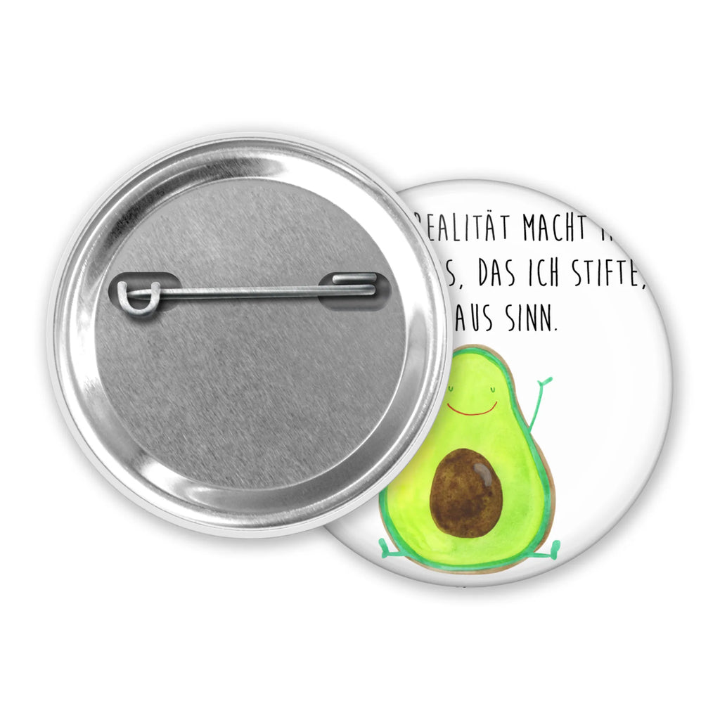 Button Avocado Happy 50mm Button, Button, Pin, Anstecknadel, Avocado, Veggie, Vegan, Gesund, Chaos