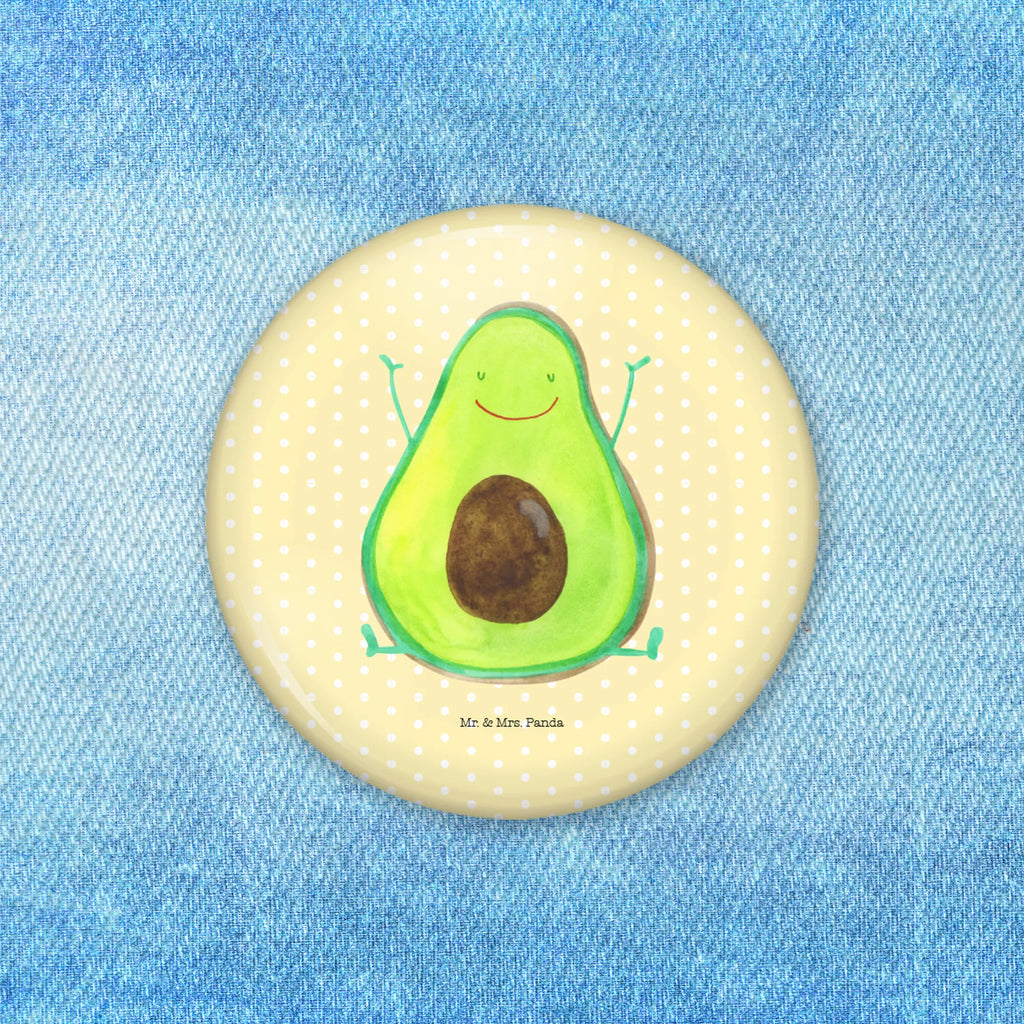 Button Avocado Happy 50mm Button, Button, Pin, Anstecknadel, Avocado, Veggie, Vegan, Gesund, Chaos