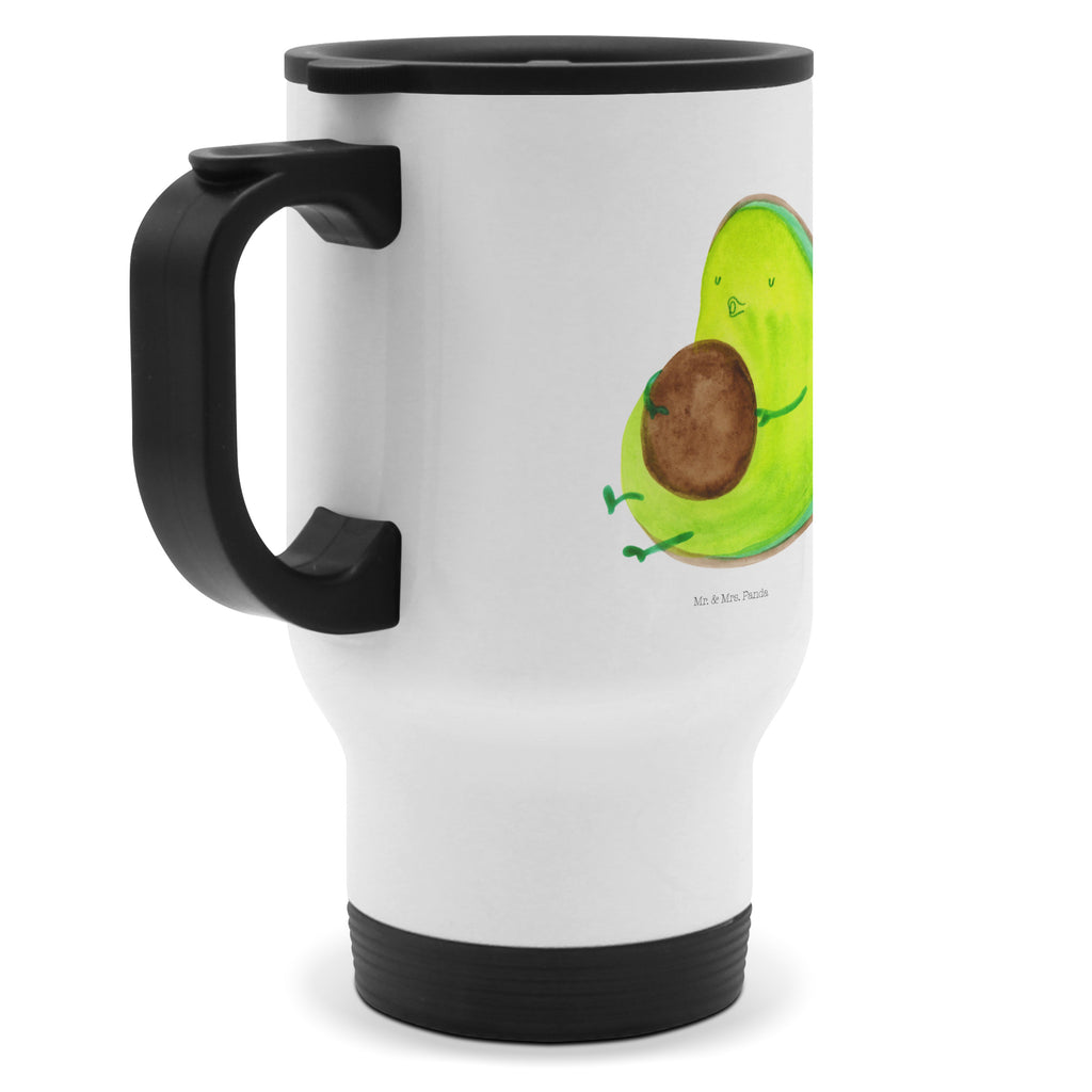 Thermobecher Avocado pfeift Thermobecher, To Go Becher, Thermotasse, Kaffeebecher, Isolierbecher, Thermobecher To Go, Warmhaltetasse, Edelstahlbecher, Reisebecher, Tasse mit Deckel, Thermobecher für 400 ml, Kaffeetasse zum Mitnehmen, Tasse zum Mitnehmen, Spülmaschinenfest, Avocado, Veggie, Vegan, Gesund, Diät, Abnehmen, Ernährung, dick sein