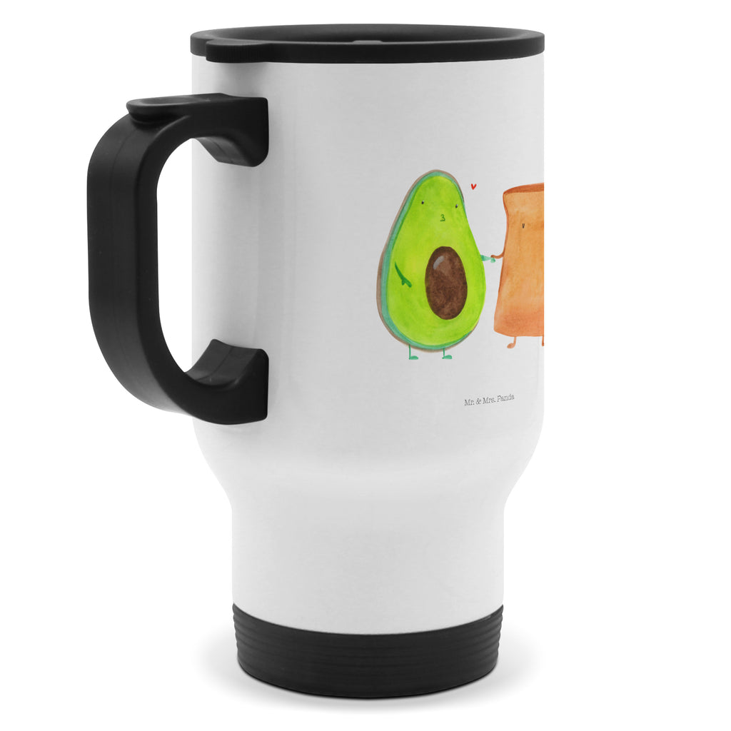 Thermobecher Avocado + Toast Thermobecher, To Go Becher, Thermotasse, Kaffeebecher, Isolierbecher, Thermobecher To Go, Warmhaltetasse, Edelstahlbecher, Reisebecher, Tasse mit Deckel, Thermobecher für 400 ml, Kaffeetasse zum Mitnehmen, Tasse zum Mitnehmen, Spülmaschinenfest, Avocado, Veggie, Vegan, Gesund, Toast, Toastbrot, Liebespaar, Pärchen, Freund, Freundin, Verlobt, Verlobungsparty, Hochzeit, Hochzeitsgeschenk, Jahrestag, Jahrestagsgeschenk