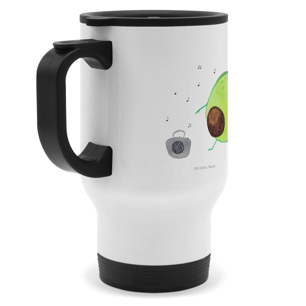 Thermobecher Avocado tanzt Thermobecher, To Go Becher, Thermotasse, Kaffeebecher, Isolierbecher, Thermobecher To Go, Warmhaltetasse, Edelstahlbecher, Reisebecher, Tasse mit Deckel, Thermobecher für 400 ml, Kaffeetasse zum Mitnehmen, Tasse zum Mitnehmen, Spülmaschinenfest, Avocado, Veggie, Vegan, Gesund