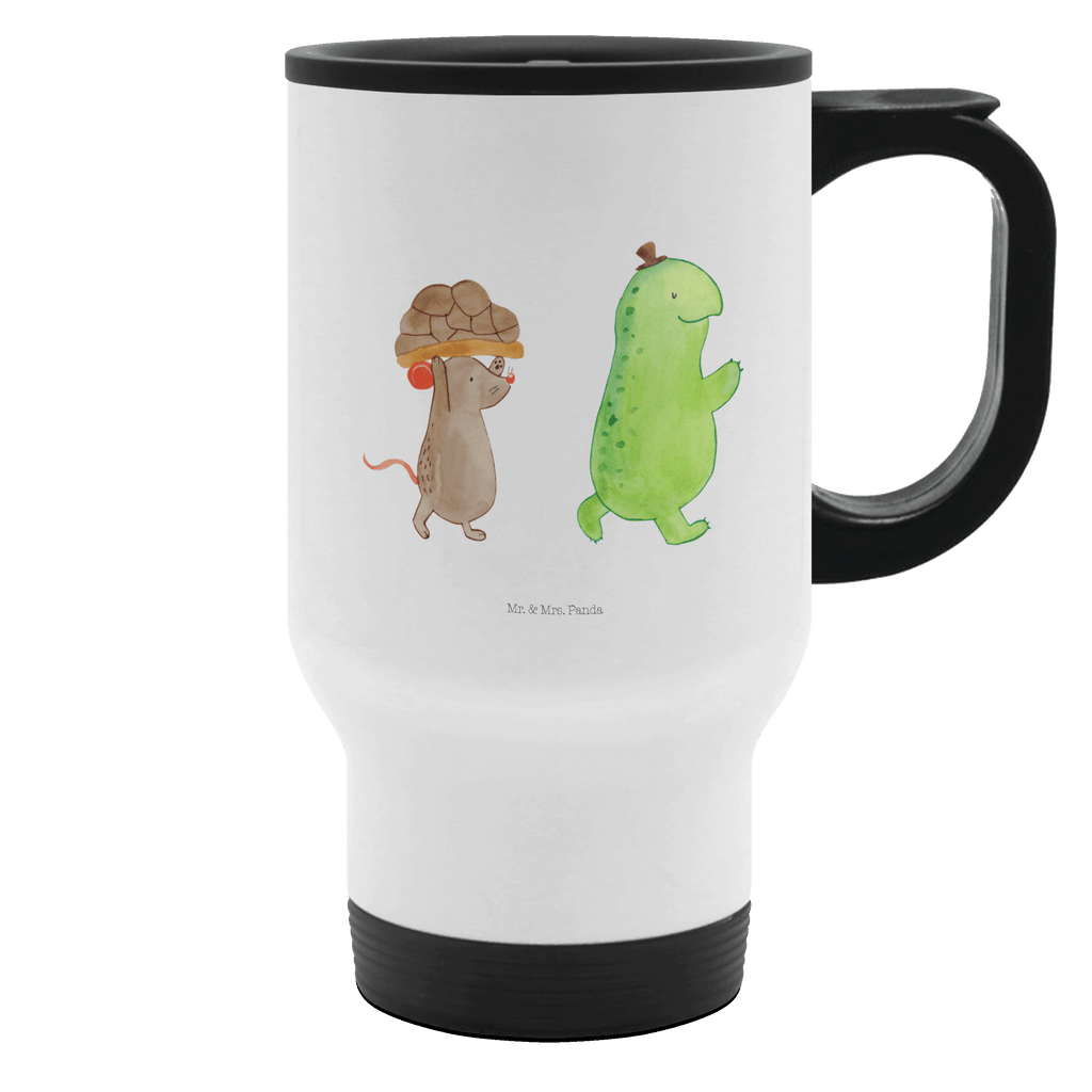 Thermobecher Schildkröte & Maus Thermobecher, To Go Becher, Thermotasse, Kaffeebecher, Isolierbecher, Thermobecher To Go, Warmhaltetasse, Edelstahlbecher, Reisebecher, Tasse mit Deckel, Thermobecher für 400 ml, Kaffeetasse zum Mitnehmen, Tasse zum Mitnehmen, Spülmaschinenfest, Schildkröte, Maus, Freunde, Freundinnen, beste Freunde, beste Freundinnen