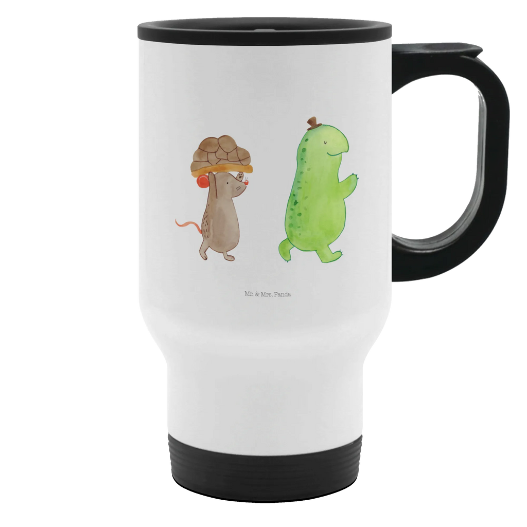 Thermobecher Schildkröte & Maus Thermobecher, To Go Becher, Thermotasse, Kaffeebecher, Isolierbecher, Thermobecher To Go, Warmhaltetasse, Edelstahlbecher, Reisebecher, Tasse mit Deckel, Thermobecher für 400 ml, Kaffeetasse zum Mitnehmen, Tasse zum Mitnehmen, Spülmaschinenfest, Schildkröte, Maus, Freunde, Freundinnen, beste Freunde, beste Freundinnen