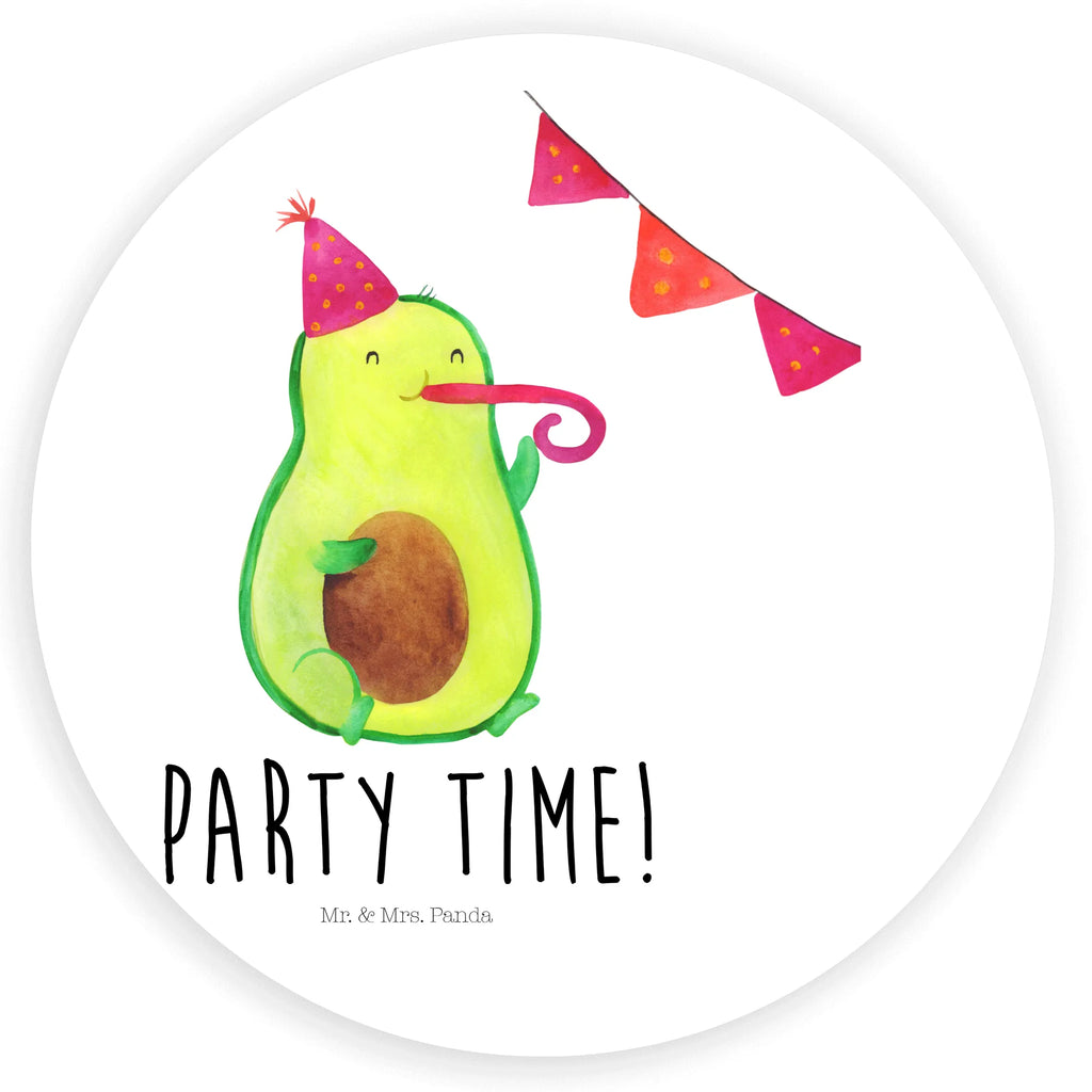 Rund Aufkleber Avocado Party Time Sticker, Aufkleber, Etikett, Avocado, Veggie, Vegan, Gesund