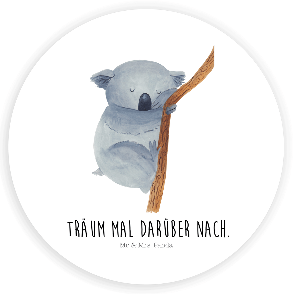 Rund Aufkleber Koalabär Sticker, Aufkleber, Etikett, Tiermotive, Gute Laune, lustige Sprüche, Tiere, Koala, träumen, Traum, schlafen, Schlafzimmer, Traumland, Bär, Koalabär