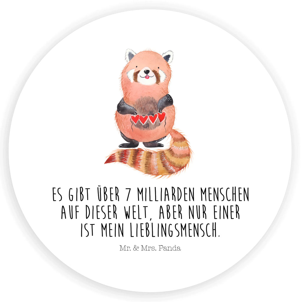 Rund Aufkleber Roter Panda Sticker, Aufkleber, Etikett, Tiermotive, Gute Laune, lustige Sprüche, Tiere, Panda, Liebe, Rot, Herz, Liebling, Lieblingsmensch