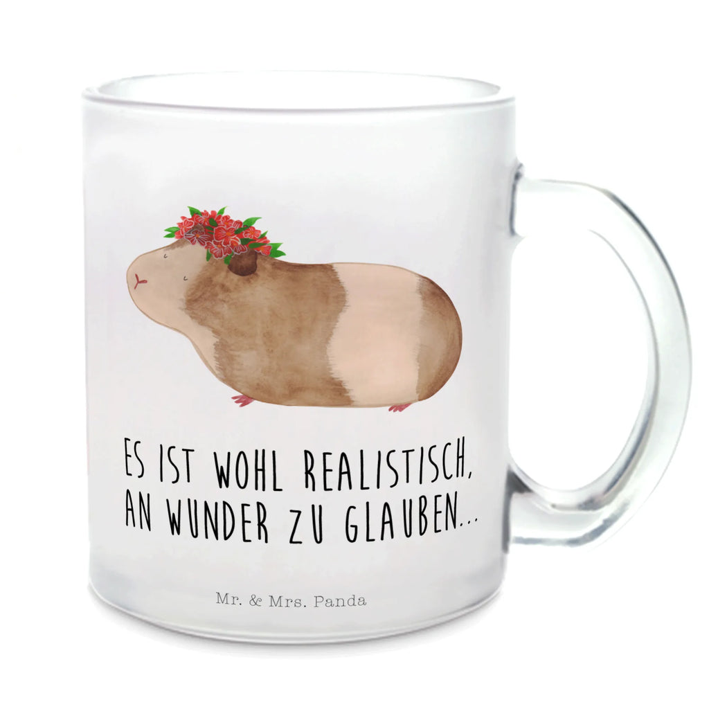 Teetasse Meerschweinchen weise Teetasse, Teeglas, Teebecher, Tasse mit Henkel, Tasse, Glas Teetasse, Teetasse aus Glas, Tiermotive, Gute Laune, lustige Sprüche, Tiere, Meerschweinchen, Meerie, Meeries, Wunder, Blumenkind, Realität, Spruch, Weisheit, Motivation, Wunderland