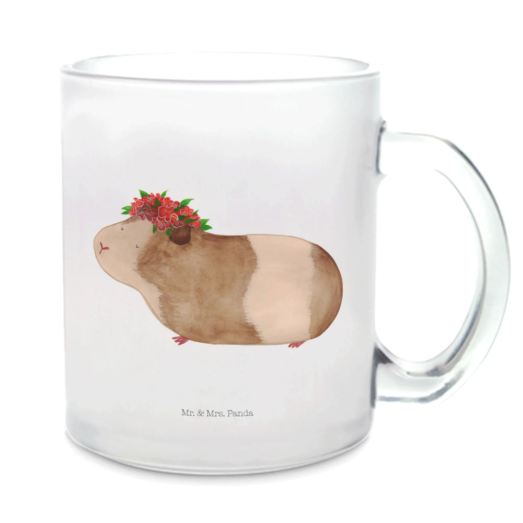 Teetasse Meerschweinchen weise Teetasse, Teeglas, Teebecher, Tasse mit Henkel, Tasse, Glas Teetasse, Teetasse aus Glas, Tiermotive, Gute Laune, lustige Sprüche, Tiere, Meerschweinchen, Meerie, Meeries, Wunder, Blumenkind, Realität, Spruch, Weisheit, Motivation, Wunderland