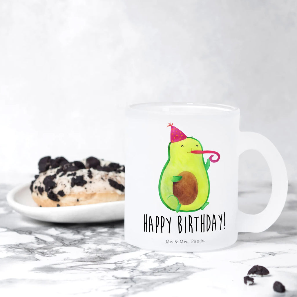 Teetasse Avocado Birthday Teetasse, Teeglas, Teebecher, Tasse mit Henkel, Tasse, Glas Teetasse, Teetasse aus Glas, Avocado, Veggie, Vegan, Gesund