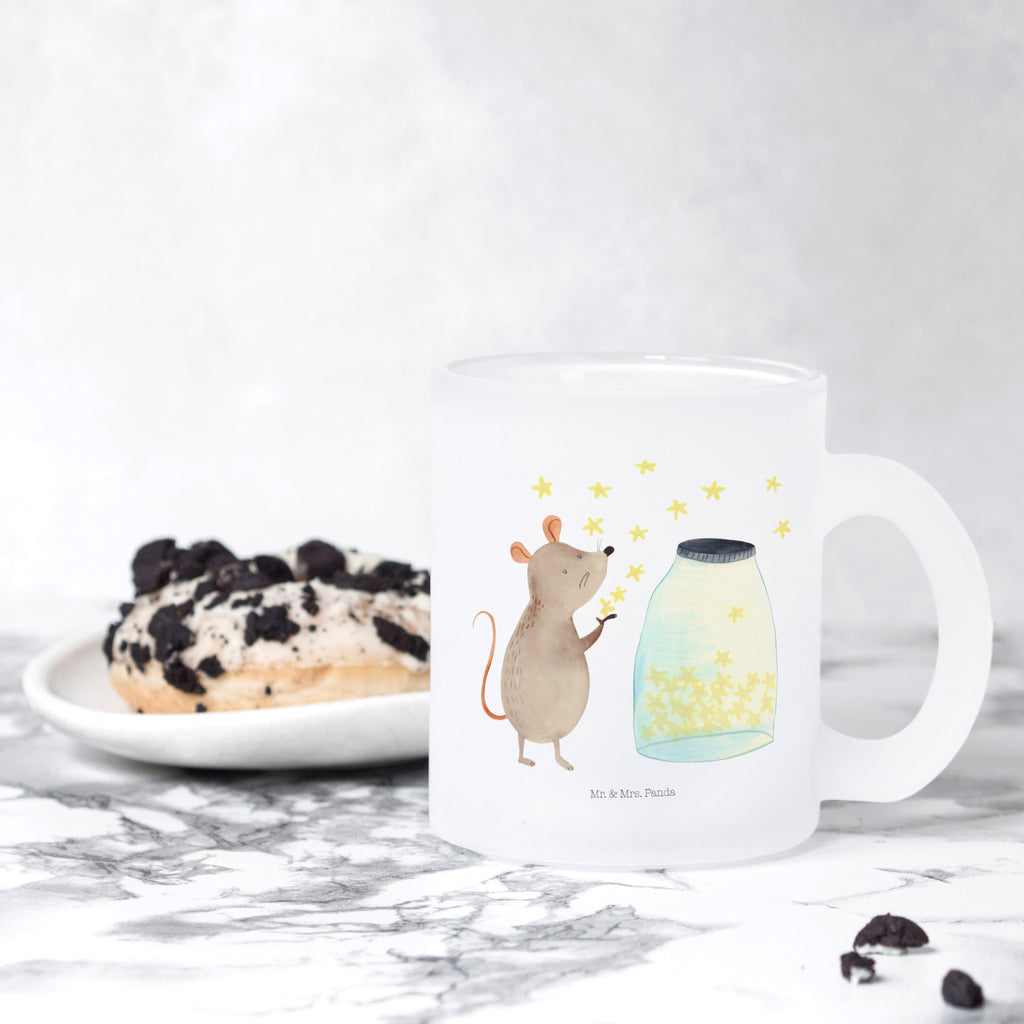 Teetasse Maus Sterne Teetasse, Teeglas, Teebecher, Tasse mit Henkel, Tasse, Glas Teetasse, Teetasse aus Glas, Tiermotive, Gute Laune, lustige Sprüche, Tiere, Maus, Sterne, Wunsch, Kind, Taufe, Taufgeschenk, Geburt, Schwangerschaft, erstes Kind, Kindergeburtstag, Geburtstag, Hoffnung, Träume