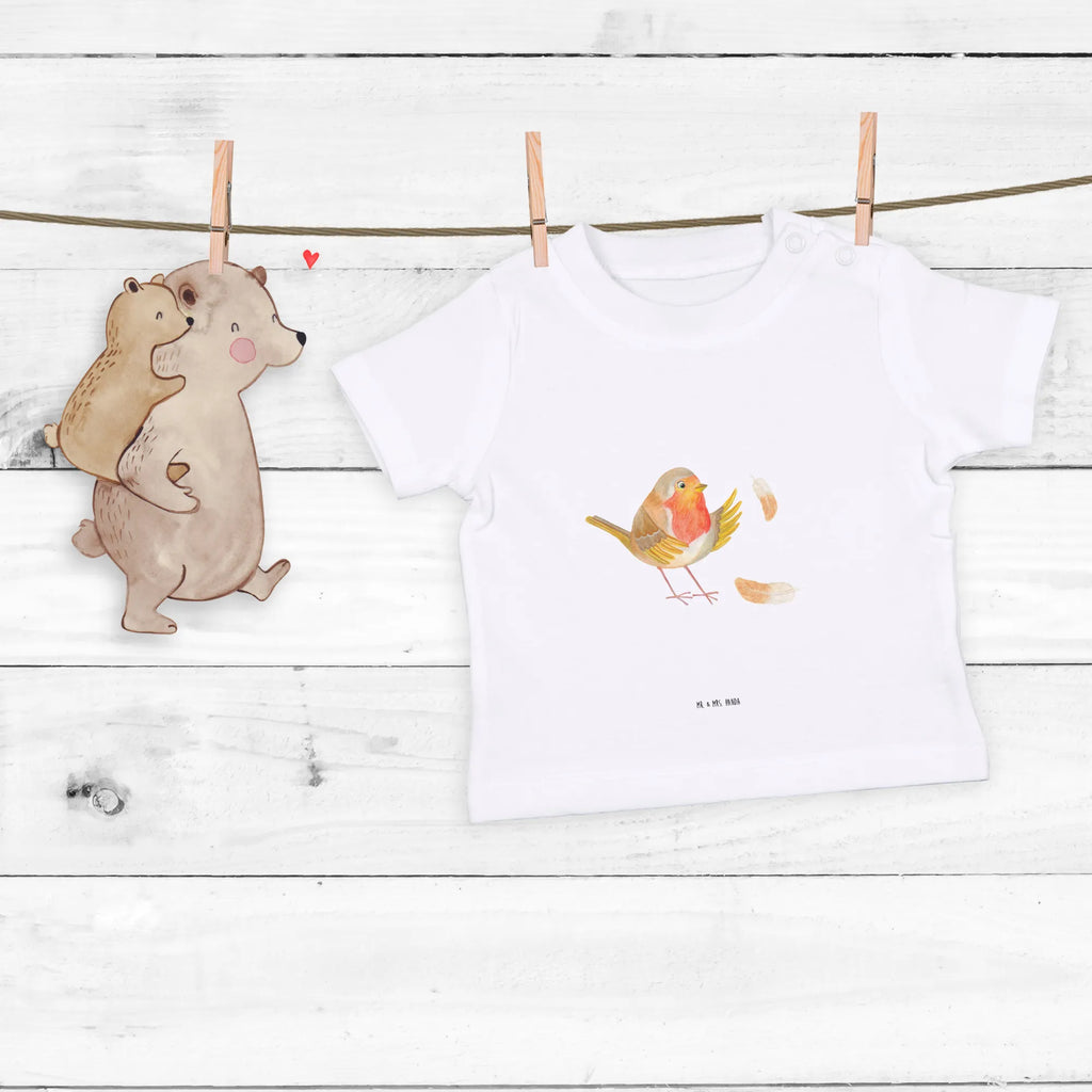 Organic Baby Shirt Rotkehlchen Federn Baby T-Shirt, Jungen Baby T-Shirt, Mädchen Baby T-Shirt, Shirt, Tiermotive, Gute Laune, lustige Sprüche, Tiere, What if i fall, Rotkehlchen, Spruch Motivation, Spruch Mut, Vogel, Motivation Sprüche, Motivationsbilder, fliegen