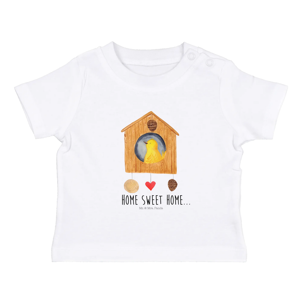 Organic Baby Shirt Vogelhaus Home Baby T-Shirt, Jungen Baby T-Shirt, Mädchen Baby T-Shirt, Shirt, Tiermotive, Gute Laune, lustige Sprüche, Tiere, Vogelhaus, Vogel, Home sweet Home, Einzug, Umzug, Geschenk, Einzugsgeschenk, Hausbau, Haus