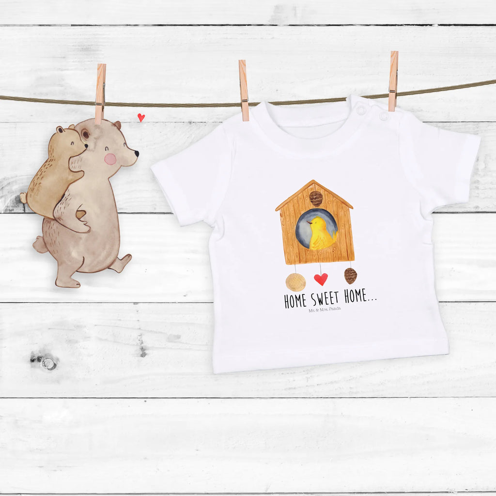 Organic Baby Shirt Vogelhaus Home Baby T-Shirt, Jungen Baby T-Shirt, Mädchen Baby T-Shirt, Shirt, Tiermotive, Gute Laune, lustige Sprüche, Tiere, Vogelhaus, Vogel, Home sweet Home, Einzug, Umzug, Geschenk, Einzugsgeschenk, Hausbau, Haus