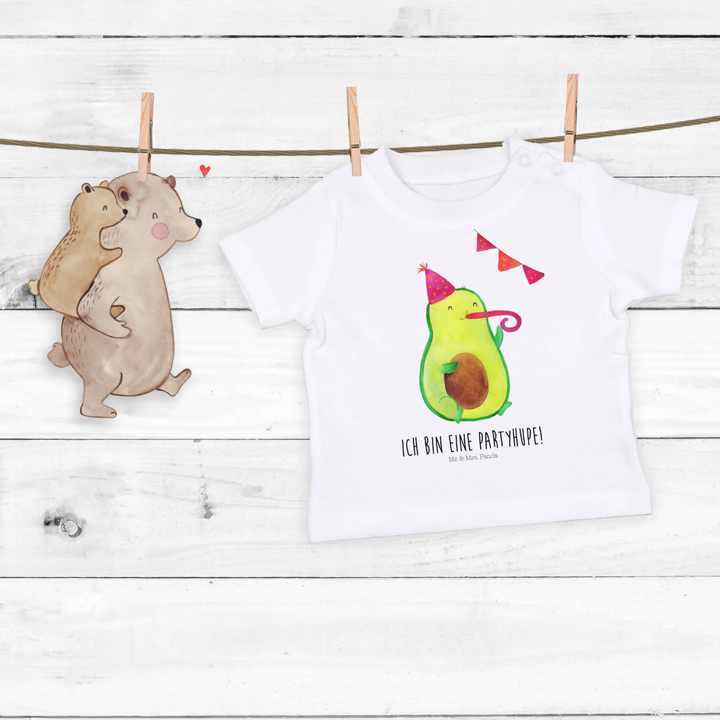 Organic Baby Shirt Avocado Feier Baby T-Shirt, Jungen Baby T-Shirt, Mädchen Baby T-Shirt, Shirt, Avocado, Veggie, Vegan, Gesund, Party, Feierlichkeit, Feier, Fete, Geburtstag, Gute Laune, Tröte