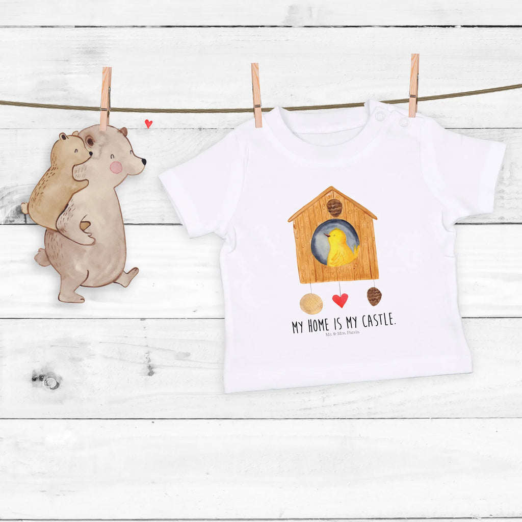 Organic Baby Shirt Vogel Haus Baby T-Shirt, Jungen Baby T-Shirt, Mädchen Baby T-Shirt, Shirt, Tiermotive, Gute Laune, lustige Sprüche, Tiere, Vogel, Vögel, Vogelhaus, Vogelhäuschen, Home sweet home, Zuhause, Nest, Eigenheim, Familie, Wohnung, Haus, unser Haus, Lieblingsort, Castle