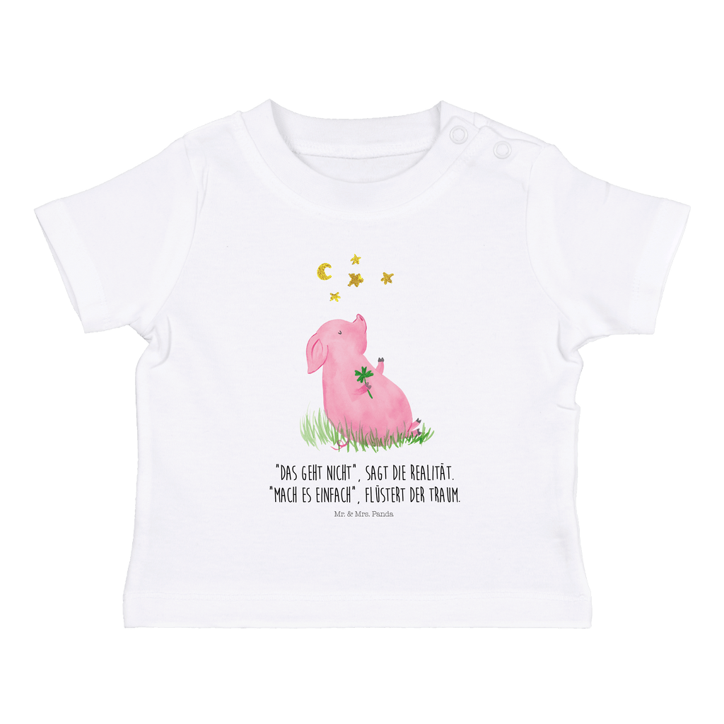 Organic Baby Shirt Schwein Glück Baby T-Shirt, Jungen Baby T-Shirt, Mädchen Baby T-Shirt, Shirt, Tiermotive, Gute Laune, lustige Sprüche, Tiere, Glücksschwein. Glück, Schwein, Schweinchen, Sterne, Sernchen, Ziele, Träume, Motivation, Glücksbringer