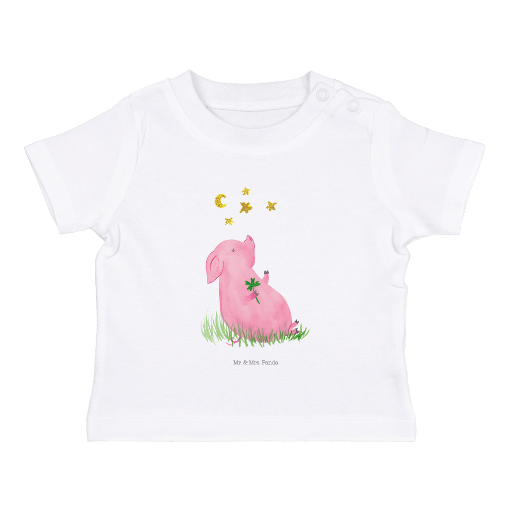 Organic Baby Shirt Schwein Glück Baby T-Shirt, Jungen Baby T-Shirt, Mädchen Baby T-Shirt, Shirt, Tiermotive, Gute Laune, lustige Sprüche, Tiere, Glücksschwein. Glück, Schwein, Schweinchen, Sterne, Sernchen, Ziele, Träume, Motivation, Glücksbringer