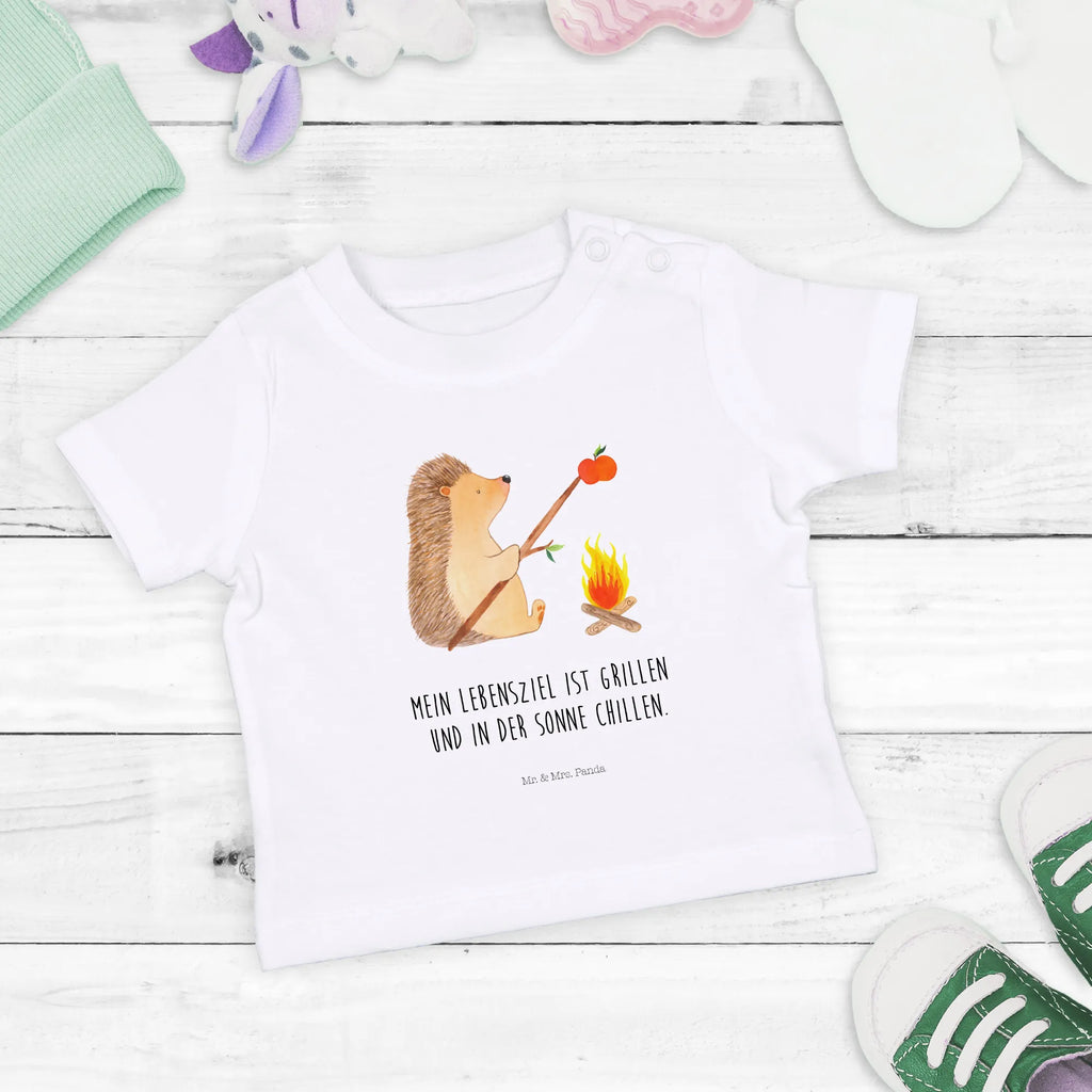 Organic Baby Shirt Igel Grillen Baby T-Shirt, Jungen Baby T-Shirt, Mädchen Baby T-Shirt, Shirt, Tiermotive, Gute Laune, lustige Sprüche, Tiere, Igel, Grillen, Ziele, Motivation, arbeitslos, Sinn des Lebens, Spruch