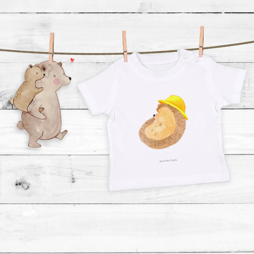 Organic Baby Shirt Igel Beten Baby T-Shirt, Jungen Baby T-Shirt, Mädchen Baby T-Shirt, Shirt, Tiermotive, Gute Laune, lustige Sprüche, Tiere, Igel, Igel mit Hut, Sonnenhut, Gott, Amen, beten, Leben, Dankbarkeit, Dankbar sein, dankbar, genießen