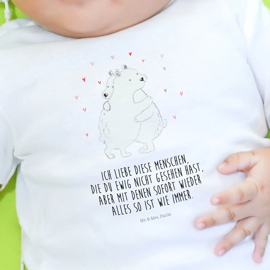 Organic Baby Shirt Eisbär Umarmen Baby T-Shirt, Jungen Baby T-Shirt, Mädchen Baby T-Shirt, Shirt, Tiermotive, Gute Laune, lustige Sprüche, Tiere