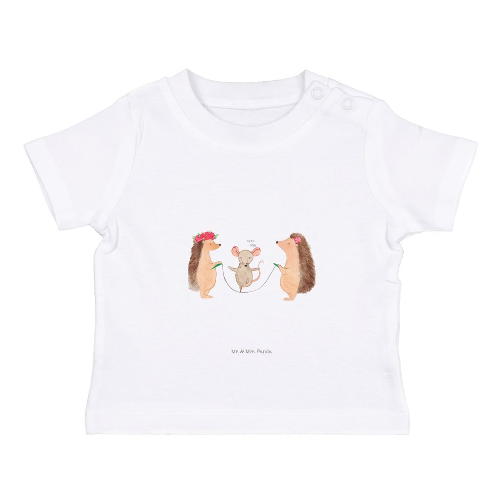 Organic Baby Shirt Igel Seilhüpfen Baby T-Shirt, Jungen Baby T-Shirt, Mädchen Baby T-Shirt, Shirt, Tiermotive, Gute Laune, lustige Sprüche, Tiere, Igel, Maus, Seilspringen, Seilhüpfen, Kinder, Kindergarten