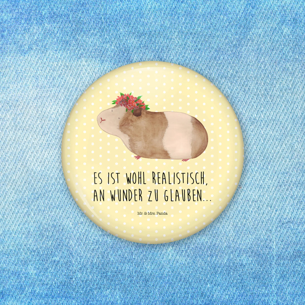 Button Meerschweinchen weise 50mm Button, Button, Pin, Anstecknadel, Tiermotive, Gute Laune, lustige Sprüche, Tiere, Meerschweinchen, Meerie, Meeries, Wunder, Blumenkind, Realität, Spruch, Weisheit, Motivation, Wunderland