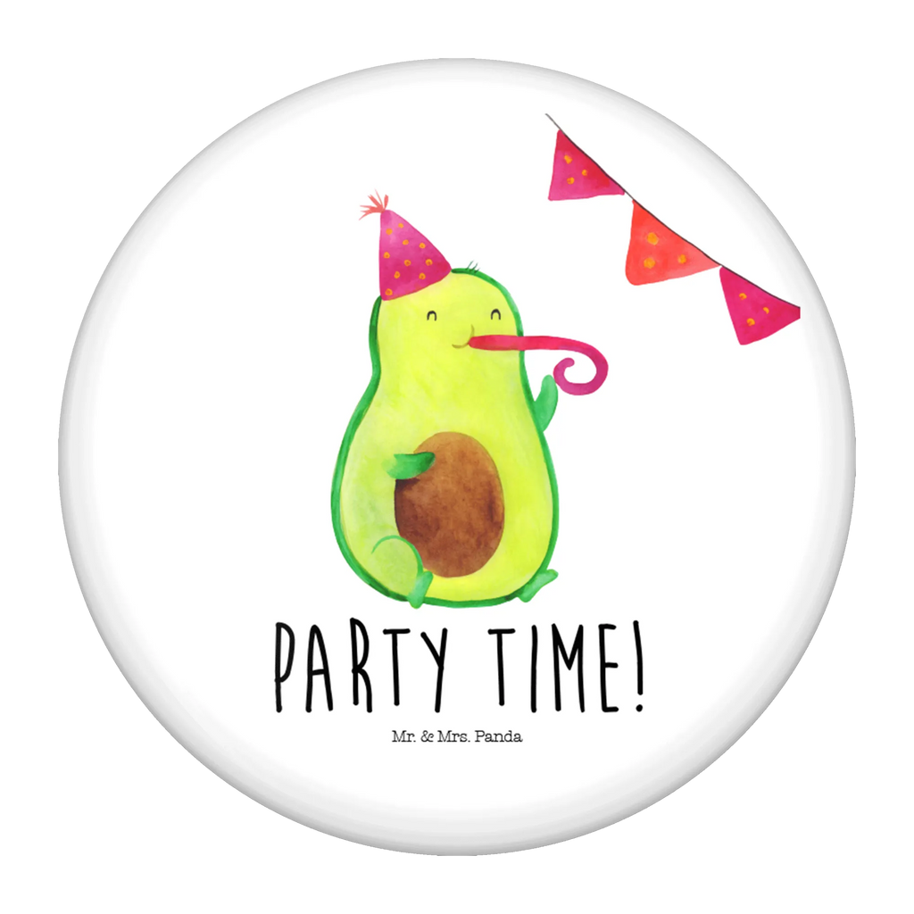 Button Avocado Party Time 50mm Button, Button, Pin, Anstecknadel, Avocado, Veggie, Vegan, Gesund