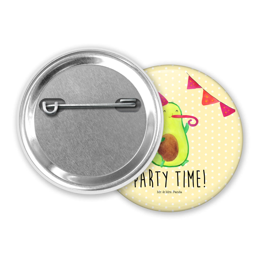 Button Avocado Party Time 50mm Button, Button, Pin, Anstecknadel, Avocado, Veggie, Vegan, Gesund