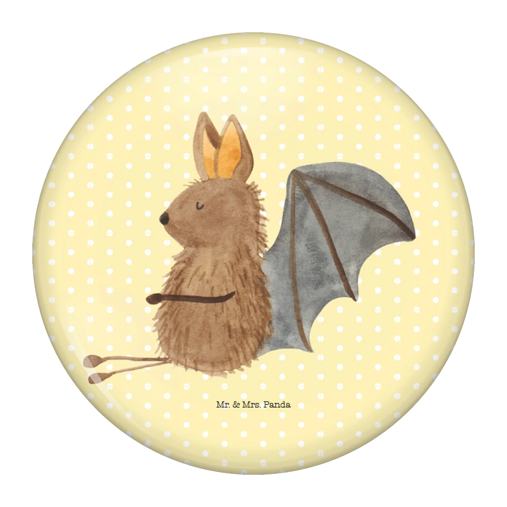 Button Fledermaus sitzend 50mm Button, Button, Pin, Anstecknadel, Tiermotive, Gute Laune, lustige Sprüche, Tiere, Fledermaus, Fledermäuse, Motivation, entspannen