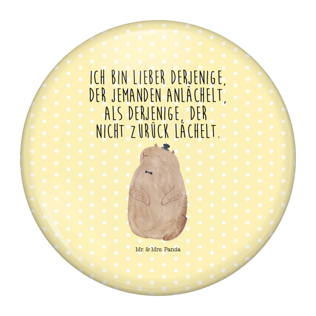 Button Murmeltier 50mm Button, Button, Pin, Anstecknadel, Tiermotive, Gute Laune, lustige Sprüche, Tiere, Murmeltier, Knigge, Fröhlichkeit, Freundlichkeit, Respekt, Anstand