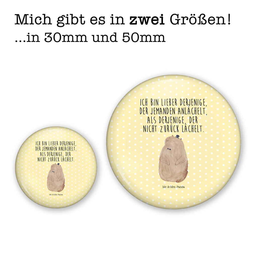 Button Murmeltier 50mm Button, Button, Pin, Anstecknadel, Tiermotive, Gute Laune, lustige Sprüche, Tiere, Murmeltier, Knigge, Fröhlichkeit, Freundlichkeit, Respekt, Anstand