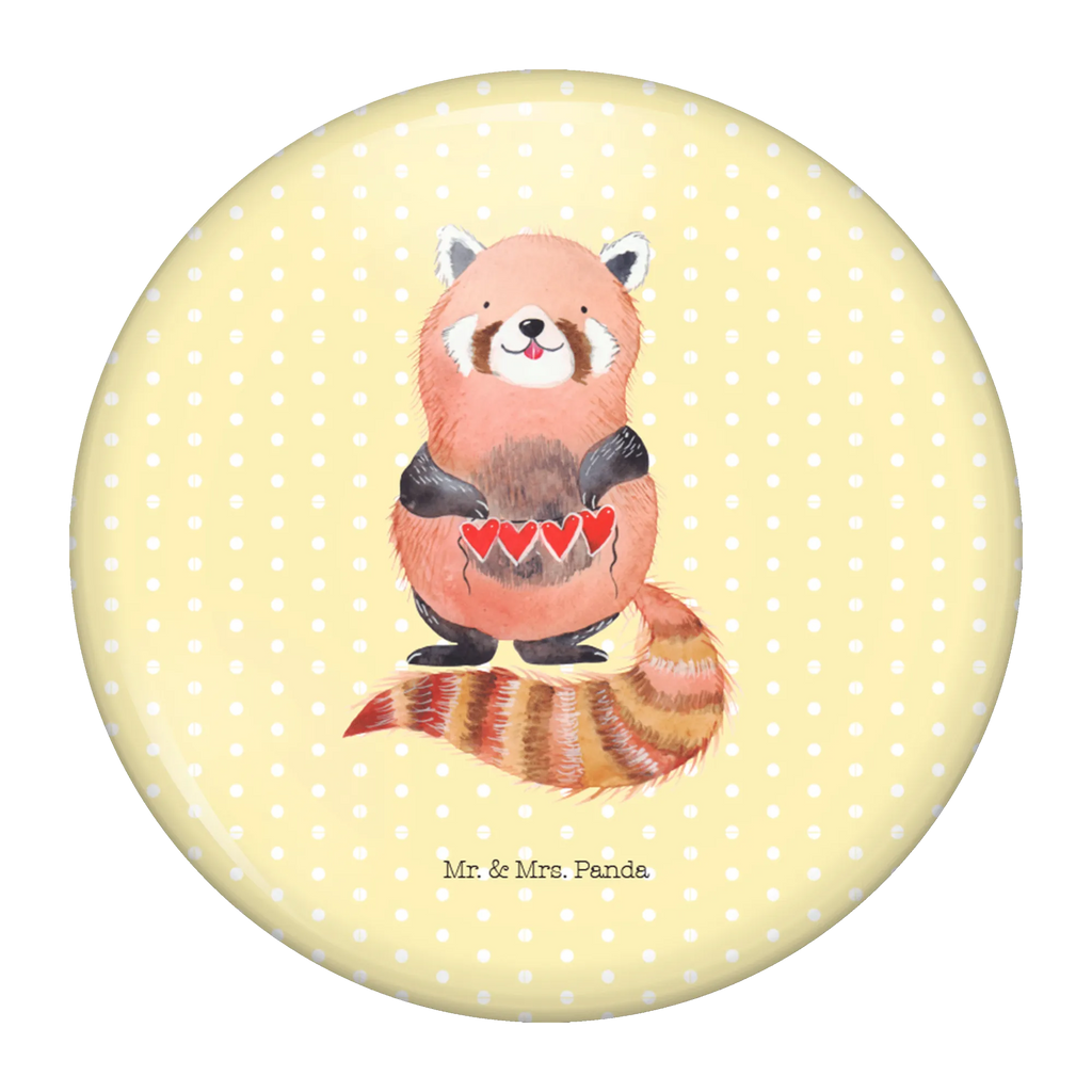 Button Roter Panda 50mm Button, Button, Pin, Anstecknadel, Tiermotive, Gute Laune, lustige Sprüche, Tiere, Panda, Liebe, Rot, Herz, Liebling, Lieblingsmensch