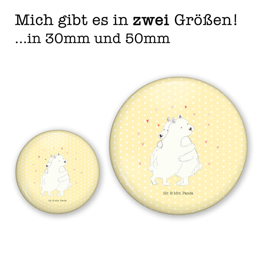 Button Eisbär Umarmen 50mm Button, Button, Pin, Anstecknadel, Tiermotive, Gute Laune, lustige Sprüche, Tiere