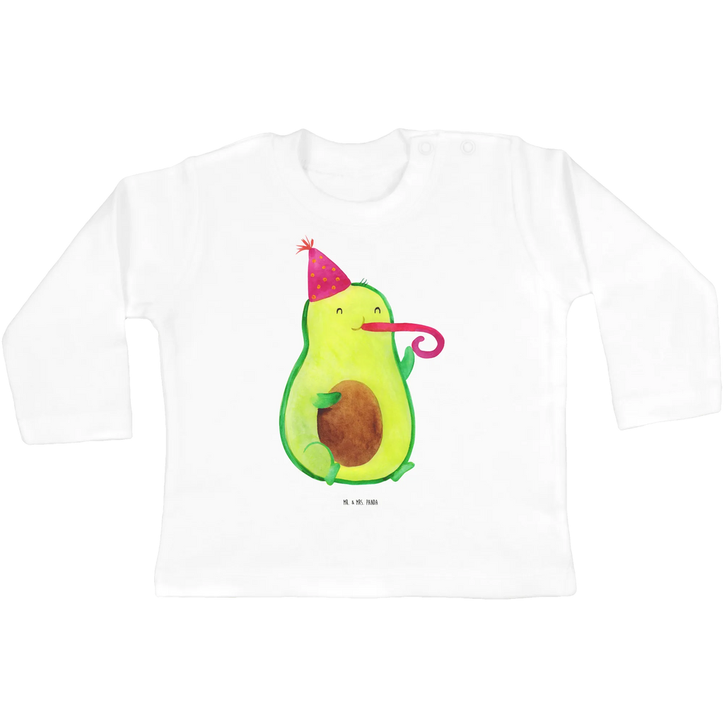 Baby Longsleeve Avocado Partyhupe Mädchen, Jungen, Baby, Langarm, Bio, Kleidung, Avocado, Veggie, Vegan, Gesund, Party, Feierlichkeit, Feier, Fete, Geburtstag, Gute Laune, Tröte