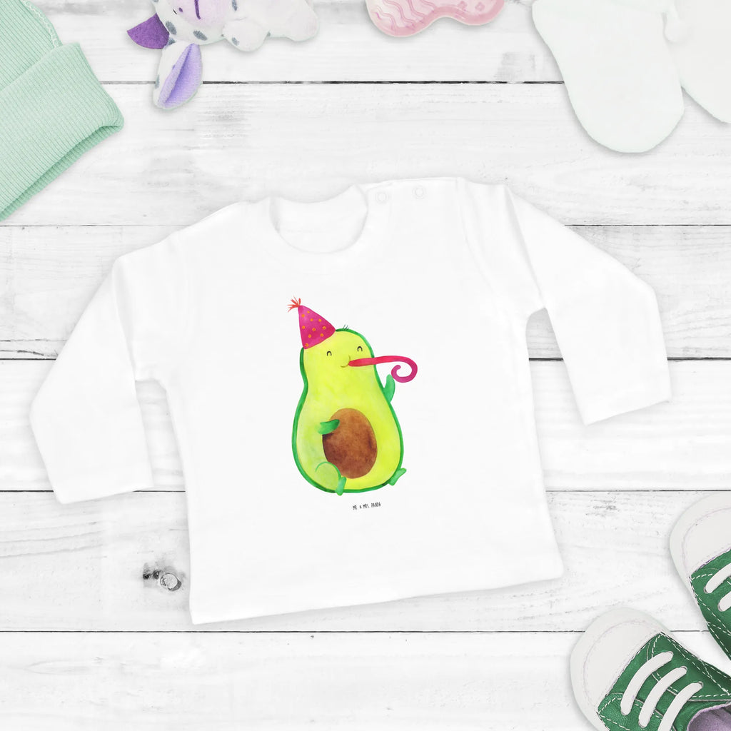 Baby Longsleeve Avocado Partyhupe Mädchen, Jungen, Baby, Langarm, Bio, Kleidung, Avocado, Veggie, Vegan, Gesund, Party, Feierlichkeit, Feier, Fete, Geburtstag, Gute Laune, Tröte