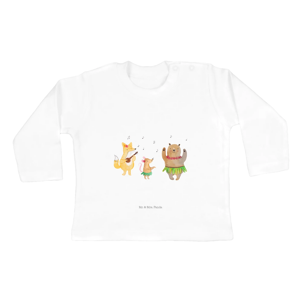 Baby Longsleeve Waldtiere Aloha Mädchen, Jungen, Baby, Langarm, Bio, Kleidung, Tiermotive, Gute Laune, lustige Sprüche, Tiere, Wald, Waldtiere, Musik, Aloha, Bär, Hase, Igel, Tanzen, Leben, Lachen